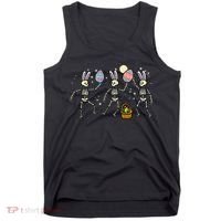 Easter Skeletons Dancing Eggs Funny Bones Women Tank Top thumb 0