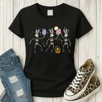 Easter Skeletons Dancing Eggs Funny Bones Women Women's T-Shirt thumb 3
