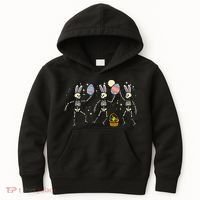 Easter Skeletons Dancing Eggs Funny Bones Women Kids Hoodie thumb 0