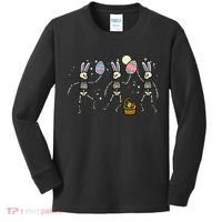Easter Skeletons Dancing Eggs Funny Bones Women Kids Long Sleeve Shirt thumb 0