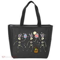 Easter Skeletons Dancing Eggs Funny Bones Women Tote Bag thumb 0