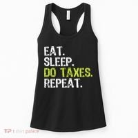 Eat Sleep Do Taxes Accountant Accounting Funny Women's Tank Top thumb 0