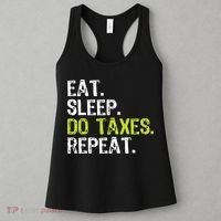 Eat Sleep Do Taxes Accountant Accounting Funny Women's Tank Top thumb 3