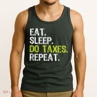 Eat Sleep Do Taxes Accountant Accounting Funny Tank Top thumb 3