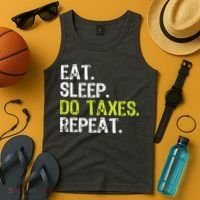 Eat Sleep Do Taxes Accountant Accounting Funny Tank Top thumb 4