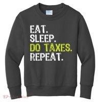 Eat Sleep Do Taxes Accountant Accounting Funny Kids Sweatshirt thumb 0