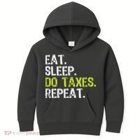 Eat Sleep Do Taxes Accountant Accounting Funny Kids Hoodie thumb 0
