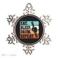 Eat Sleep Drum Repeat Funny Drummer Drumming Lover Retro Ornament thumb 0