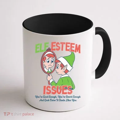 Elf Self Esteem Issues Coffee Mug back