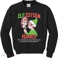 Elf Self Esteem Issues Kids Sweatshirt thumb 0