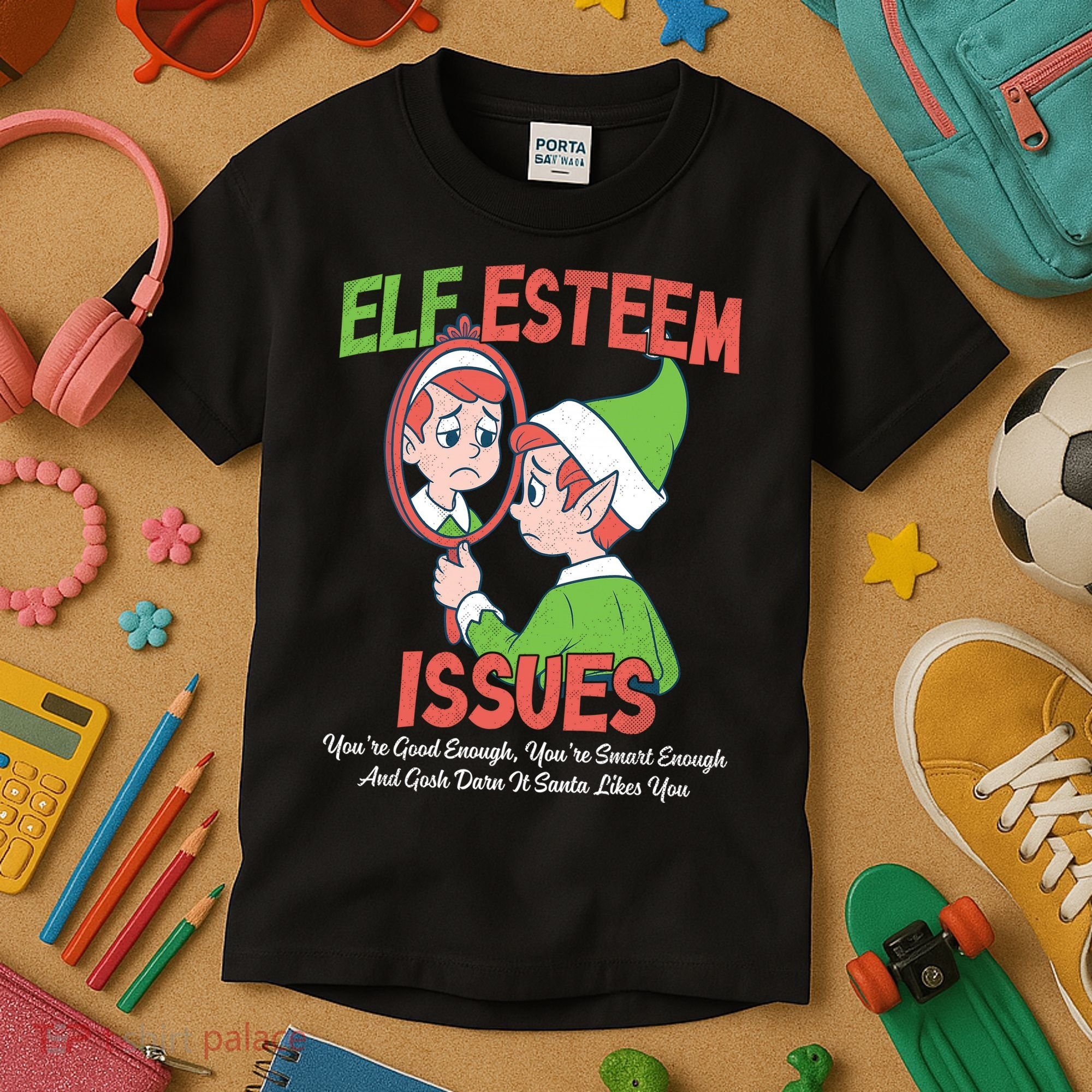 Elf Self Esteem Issues Kids T-Shirt