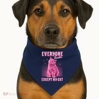 Everyone Sucks Except My Cat USA-Made Doggie Bandana thumb 1
