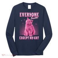Everyone Sucks Except My Cat Long Sleeve Shirt thumb 0