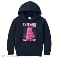 Everyone Sucks Except My Cat Kids Hoodie thumb 0