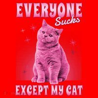 Everyone Sucks Except My Cat Santa Hat thumb 1