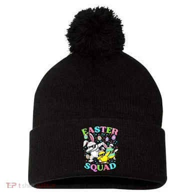 Easter Squad Pom Pom 12in Knit Beanie