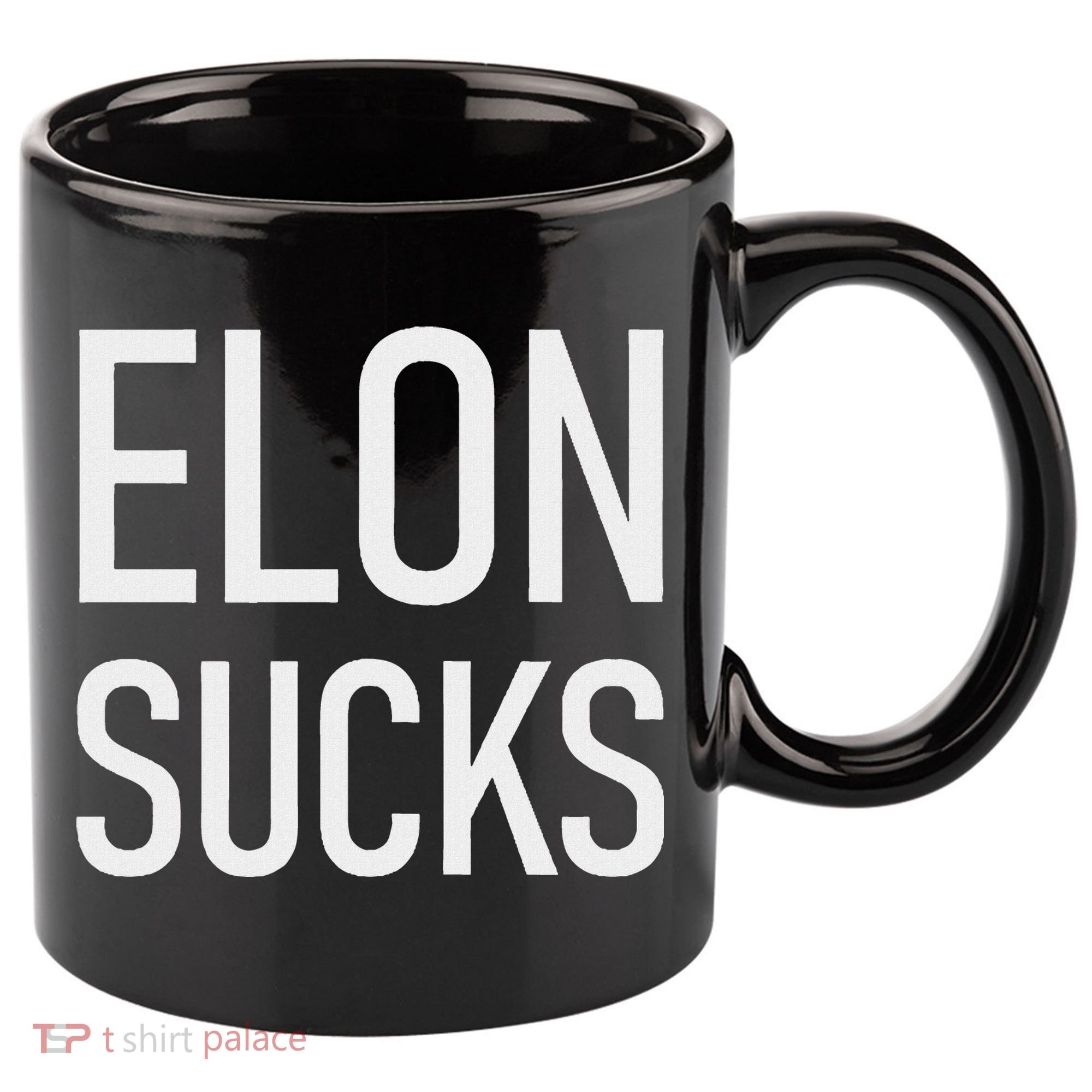 Elon Sucks 11oz C Handle Ceramic Mug