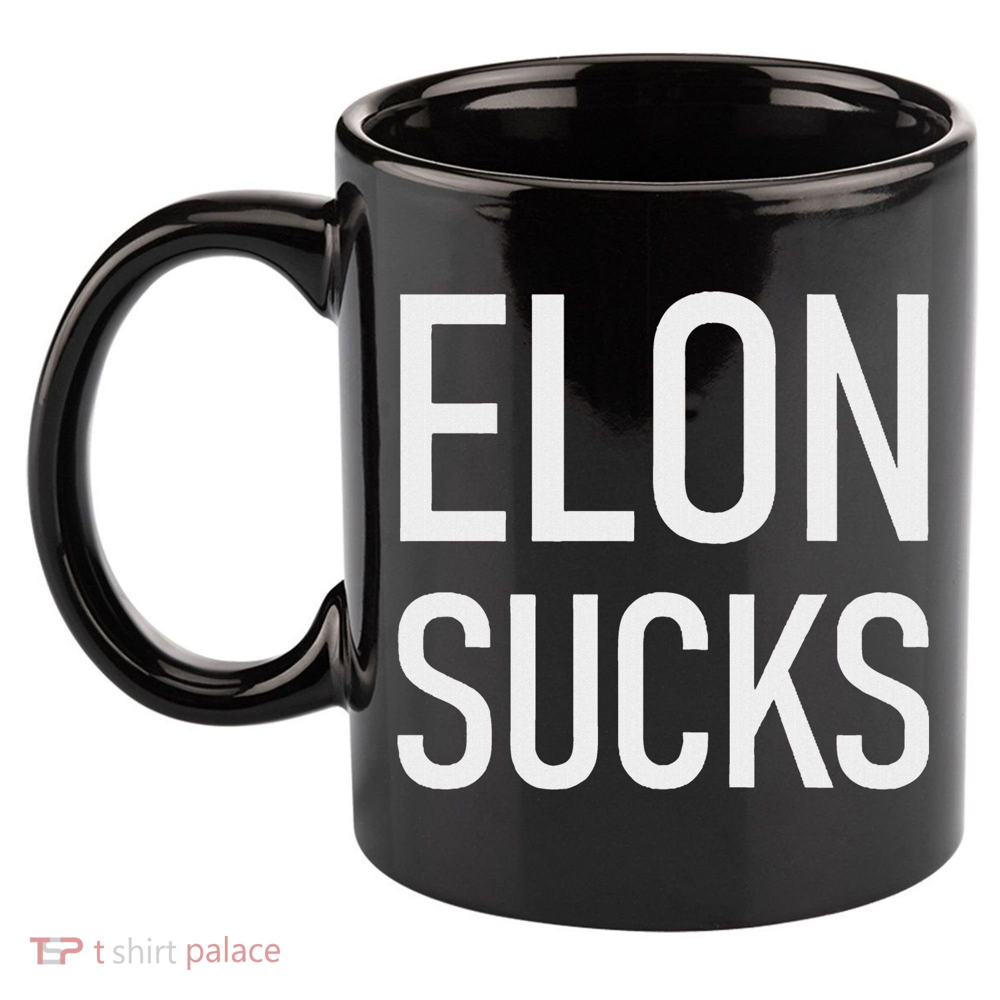 Elon Sucks 11oz C Handle Ceramic Mug