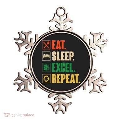 Eat Sleep Excel Repeat Funny Vintage Retro Excel Ornament