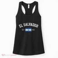 El Salvador Est. 1821 Salvadoran Flag Independence Day Women's Tank Top thumb 0