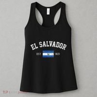 El Salvador Est. 1821 Salvadoran Flag Independence Day Women's Tank Top thumb 3
