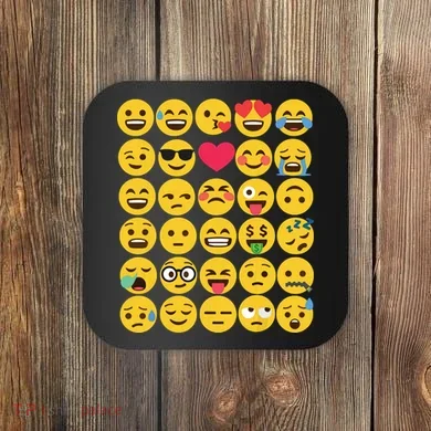Emoticon Set Coaster