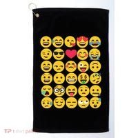 Emoticon Set Golf Towel thumb 0