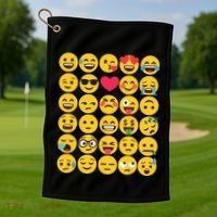 Emoticon Set Golf Towel thumb 1
