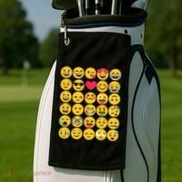 Emoticon Set Golf Towel thumb 2