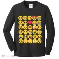 Emoticon Set Kids Long Sleeve Shirt thumb 0