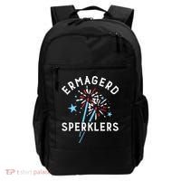 Ermahgerd Sperklers Funny 4th Of July Fireworks Sparklers Gift Backpack thumb 0