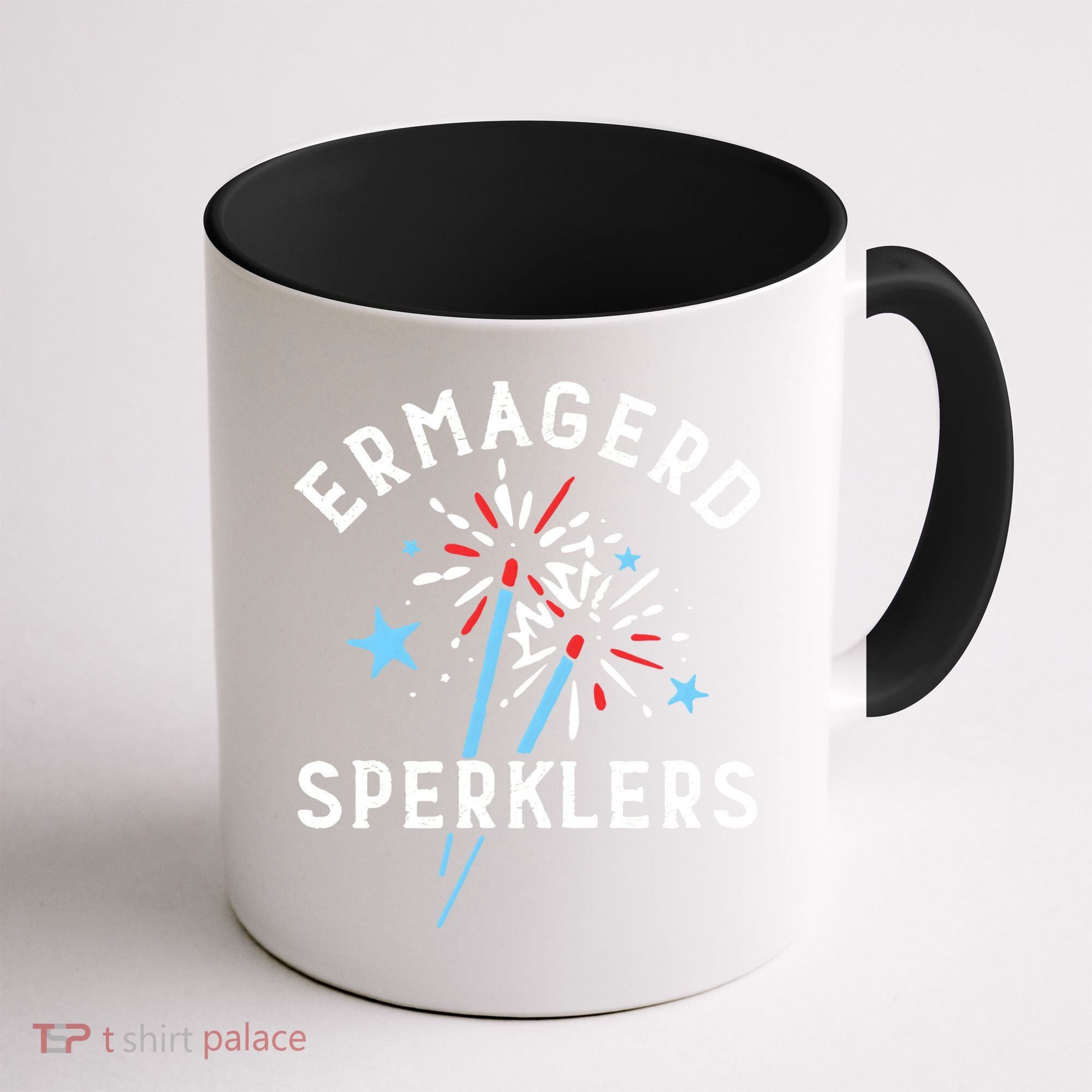 Ermahgerd Sperklers Funny 4th Of July Fireworks Sparklers Gift Coffee Mug