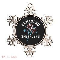 Ermahgerd Sperklers Funny 4th Of July Fireworks Sparklers Gift Ornament thumb 0