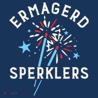 Ermahgerd Sperklers Funny 4th Of July Fireworks Sparklers Gift Women's Hoodie thumb 2