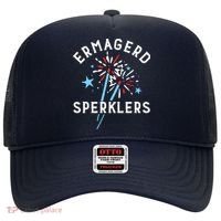 Ermahgerd Sperklers Funny 4th Of July Fireworks Sparklers Gift Hat thumb 0