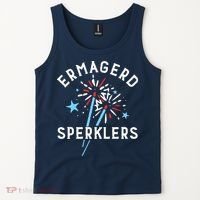 Ermahgerd Sperklers Funny 4th Of July Fireworks Sparklers Gift Tank Top thumb 2