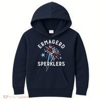 Ermahgerd Sperklers Funny 4th Of July Fireworks Sparklers Gift Kids Hoodie thumb 0