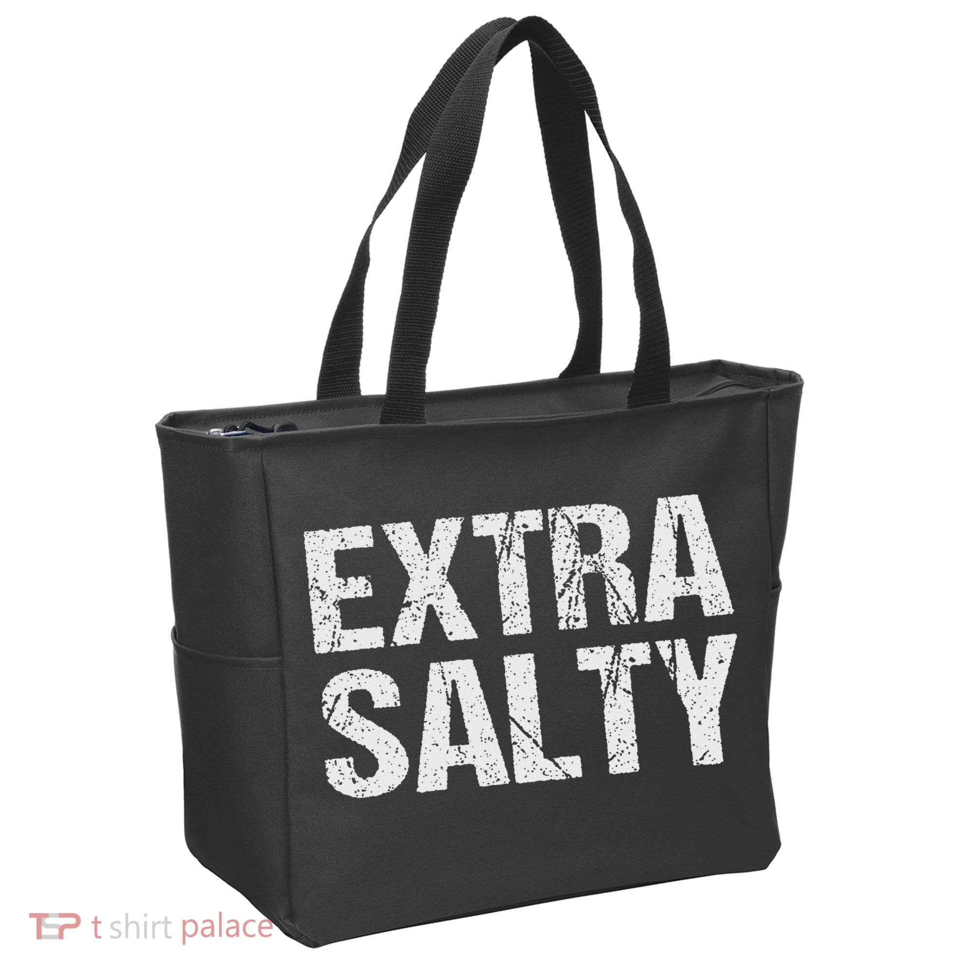 Extra Salty Funny Sassy Pun Snarky Curmudgeon Humor Gift Tote Bag