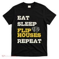 Eat Sleep Flip Houses Repeat Funny Real Estate Investor T-Shirt thumb 0