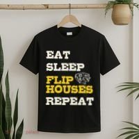 Eat Sleep Flip Houses Repeat Funny Real Estate Investor T-Shirt thumb 2