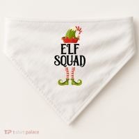 Elf Squad Festive Christmas Holiday USA-Made Doggie Bandana thumb 0