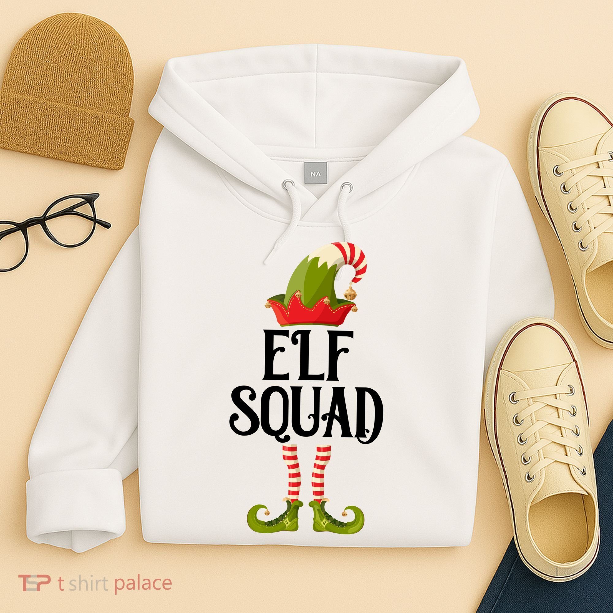 Elf Squad Festive Christmas Holiday Hoodie
