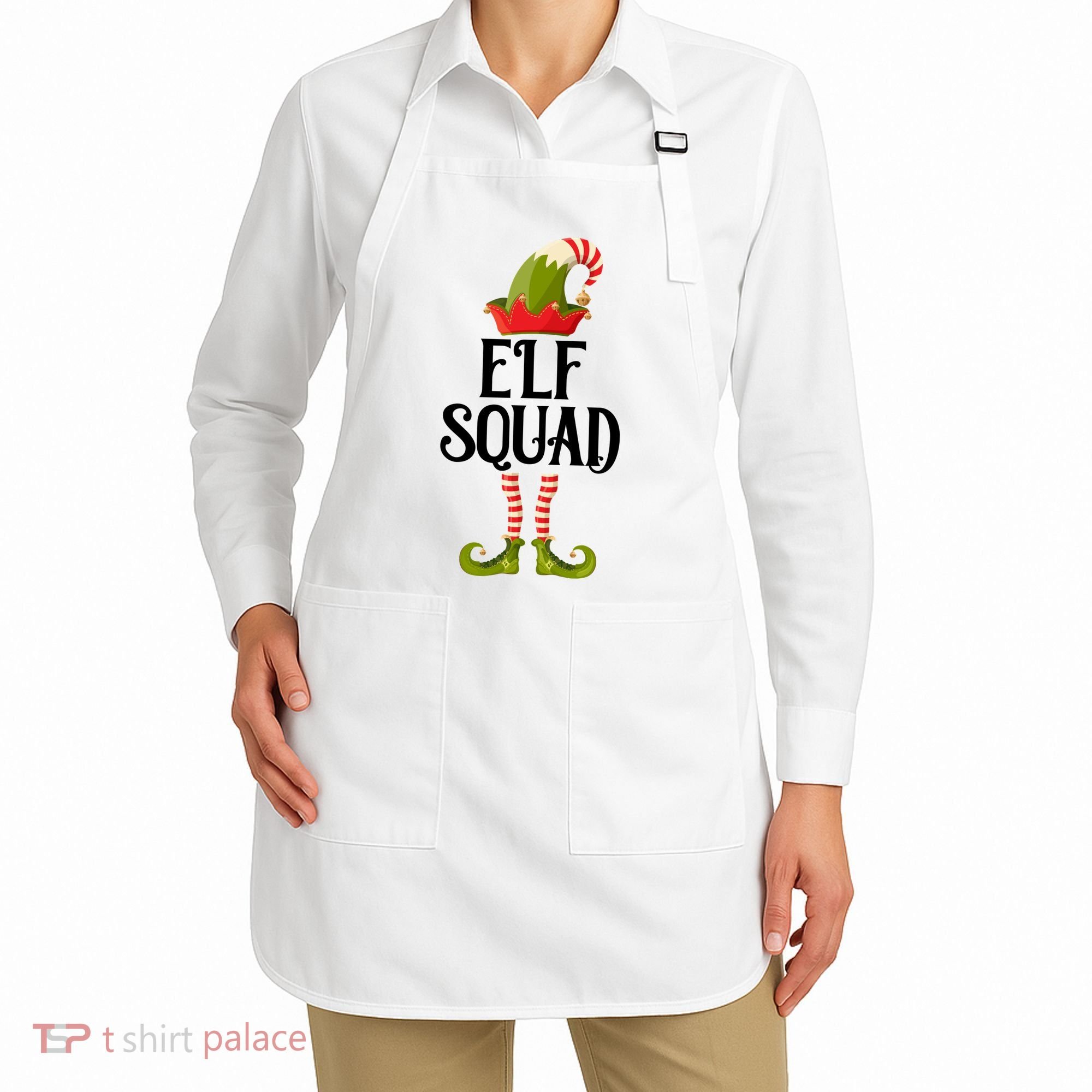 Elf Squad Festive Christmas Holiday Apron