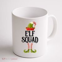Elf Squad Festive Christmas Holiday Coffee Mug thumb 1