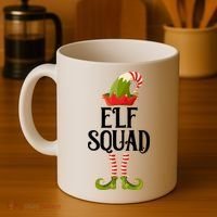 Elf Squad Festive Christmas Holiday Coffee Mug thumb 4