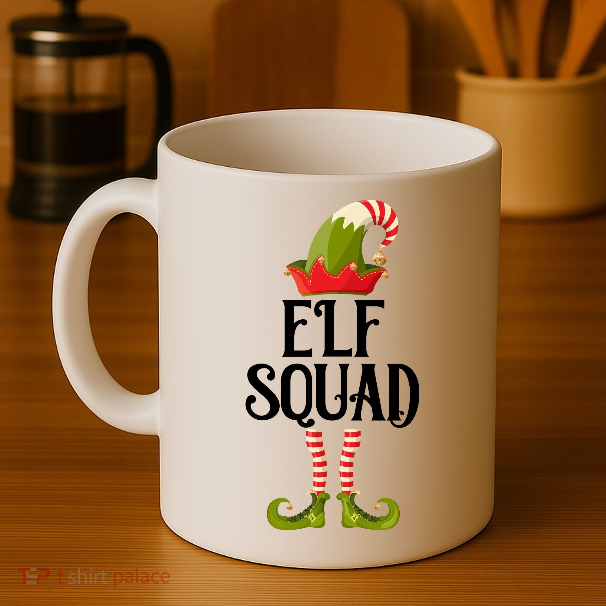 Elf Squad Festive Christmas Holiday Coffee Mug