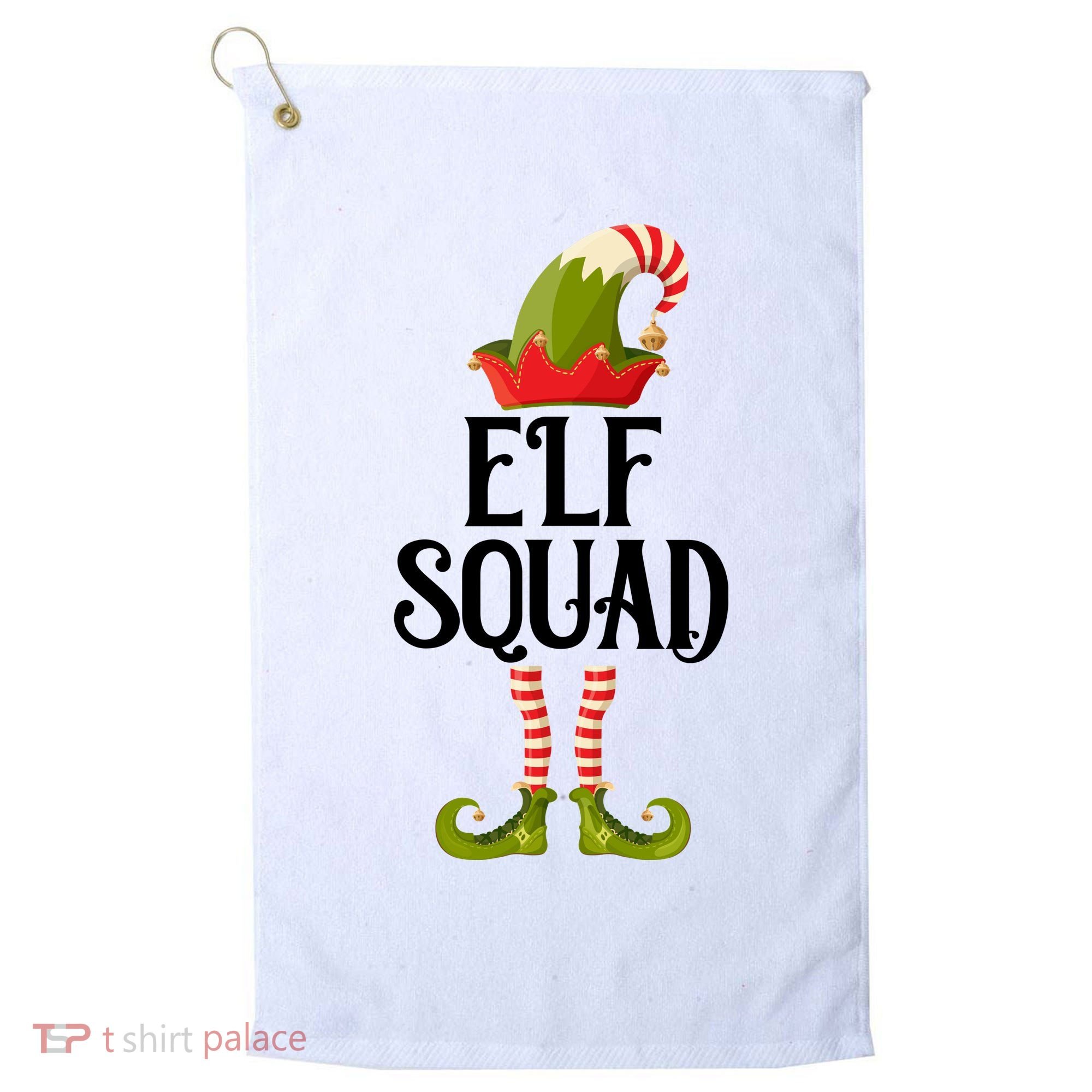 Elf Squad Festive Christmas Holiday Golf Towel