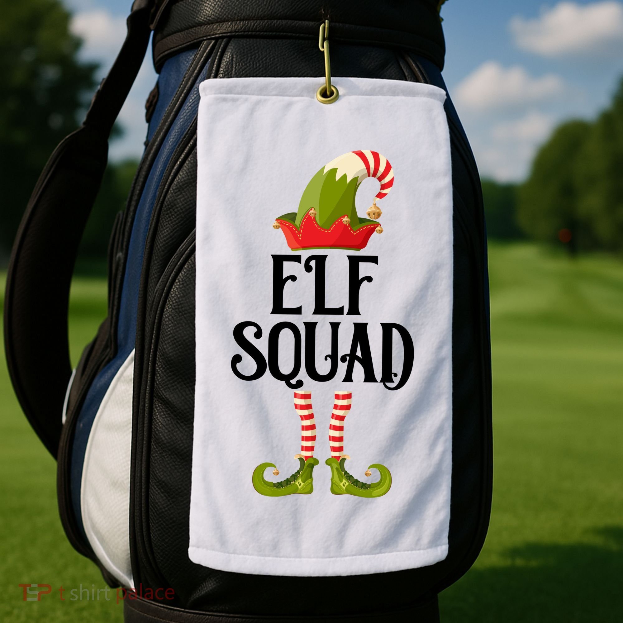 Elf Squad Festive Christmas Holiday Golf Towel