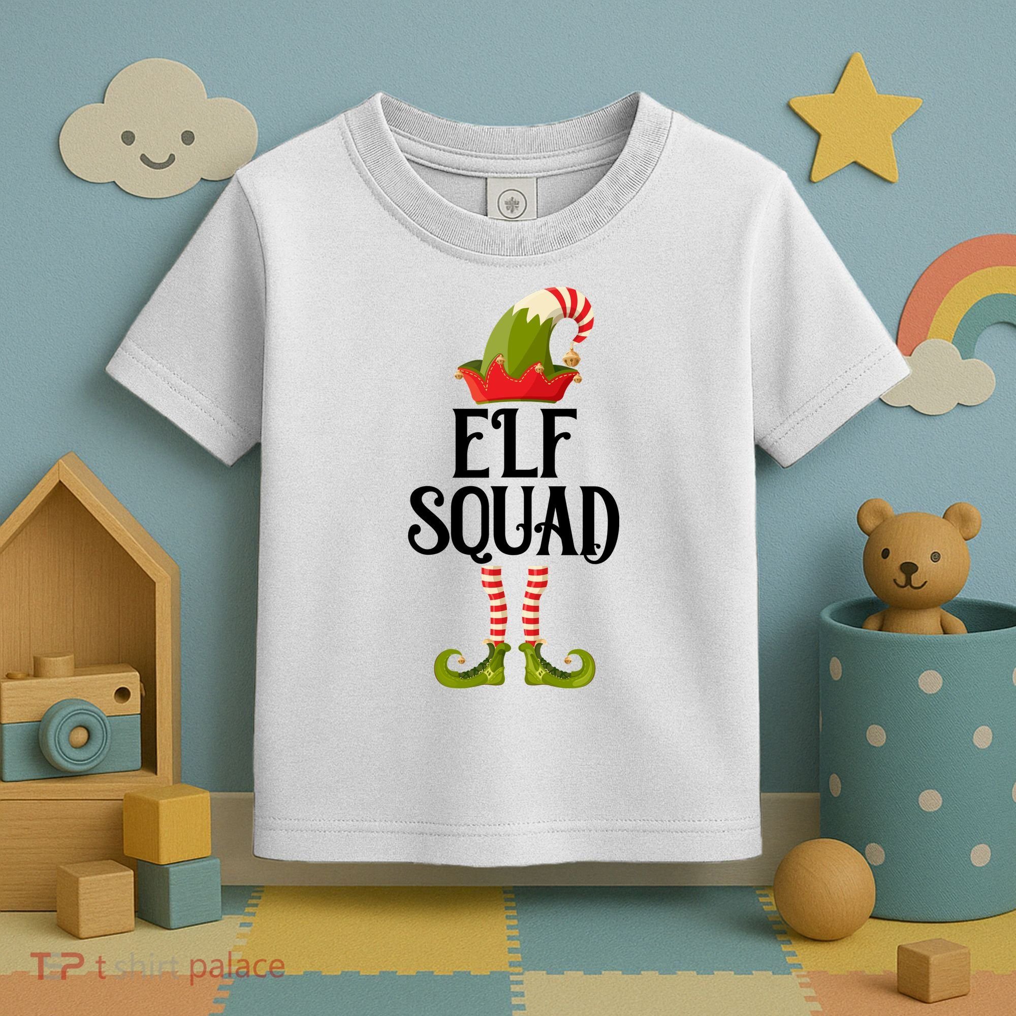 Elf Squad Festive Christmas Holiday Toddler T-Shirt