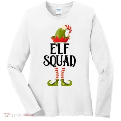 Elf Squad Festive Christmas Holiday Women's Long Sleeve Shirt